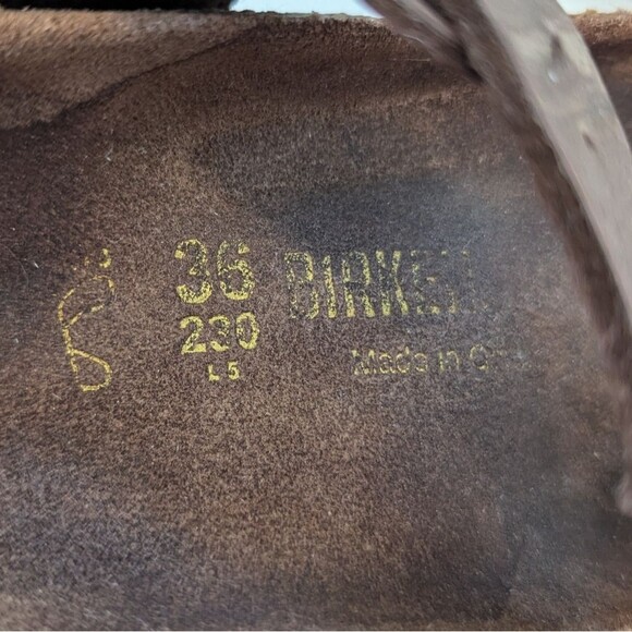 Birkenstock Gizeh Brown Oiled Leather Between Toe Thong Sandals Slides EU 36 - Picture 9 of 12